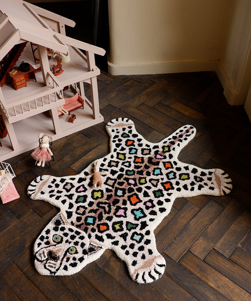 Doing Goods Disco Luipaard Vloerkleed - Klein 150 x 90 x 2 cm - 100% wol