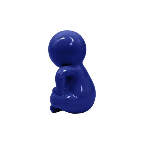 Present Time ornament Amigo Sitting Large - blauw - 24x21x34.8cm