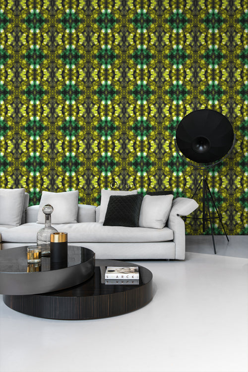 Origin Wallcoverings behang kaleidoskoop-motief geel en groen - 53 cm x 10,05 m - 337201 - vtwonen shop