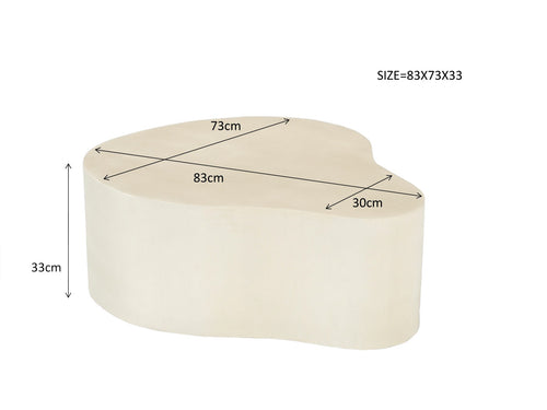 Brix salontafel Organic Sandy - 85cm - beton / MDF