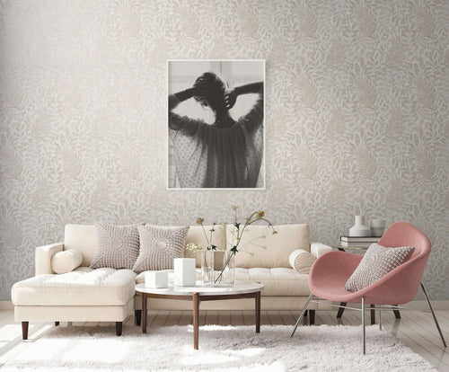 A.S. Création behang bloemen crème, goud en beige - 53 cm x 10.05 m - AS-388302 - vtwonen shop