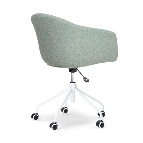 Nolon Nout-Otis Bureaustoel Zacht Groen - Armleuningen - Wit - vtwonen shop