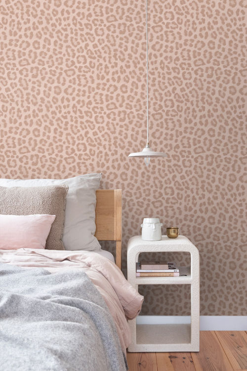 ESTAhome behang panterprint poederroze - 53 cm x 10.05 m - 139964