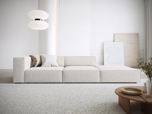 Cosmopolitan Design Rechte bank Arendal 4-zits, chenille, lichtgrijs - 102x262x70cm