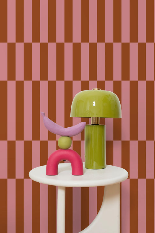 ESTAhome behang strepen roze en rood - 50 x 900 cm - 131427 - vtwonen shop