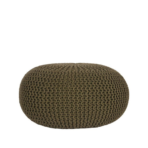 LABEL51 Poef Army - Groen Katoen - 70x70x35cm