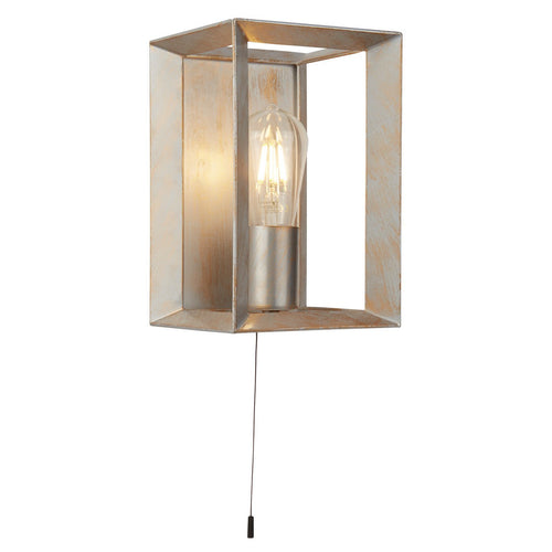 Searchlight Heaton Wandlamp Geborsteld Goud/Zilver Metaal