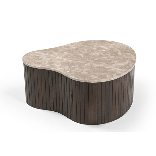 Starfurn Salontafel Nomi - Organisch Hout/Marmer - 84x73x34cm
