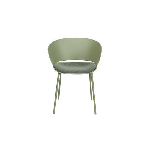 Housecraft Living Jessica Eetkamerstoelen Armleuning Groen - Set van 4