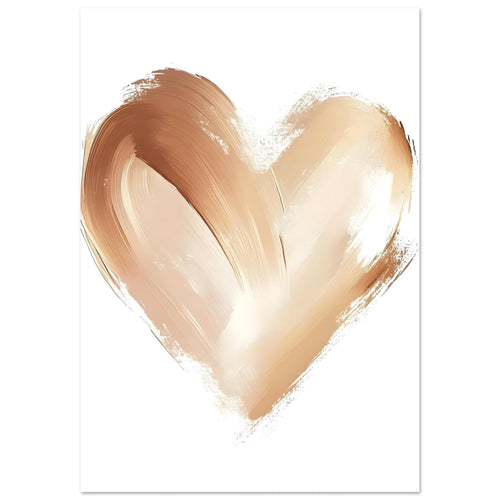 Artfulprints  Warm bruin hart   poster 70x100 cm - vtwonen shop