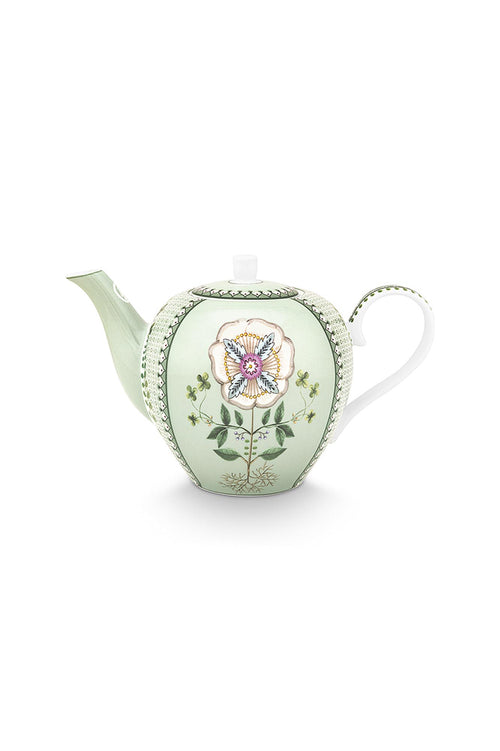 Pip Studio - Theepot Lily & Lotus Tiles - Lichtgroen - 1,6 liter