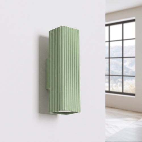 Sollux Lighting Wandlamp RAYO 20 saliegroen - 6x8x20cm