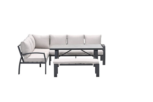 Vasano lounge-dining hoekset - links - 4-dlg. -  c. black -  sand - vtwonen shop