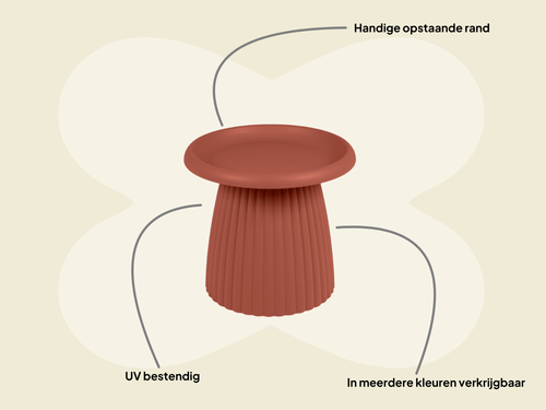 MaximaVida kunststof bijzettafel Mila rond 50 cm roestbruin