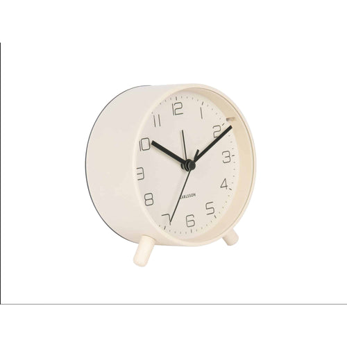 Karlsson wekker Lofty - wit - Ø11cm