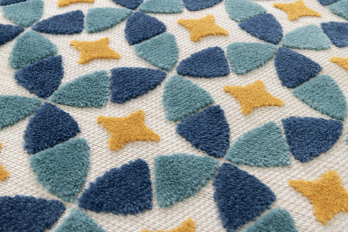 AFK Living vloerkleed Lisbonne - voor binnen en buiten - blauw - 160 x 230 cm