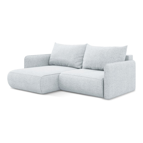 LaMiaSofa hoekbank links Palermo - chenille stof - lichtblauw - 207x148x86