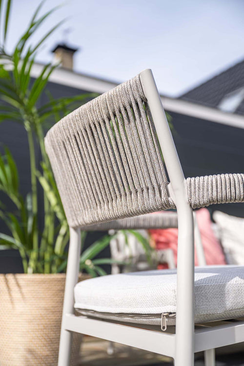 Barcelona dining fauteuil - taupe -  rope grey sand - valley sand - vtwonen shop