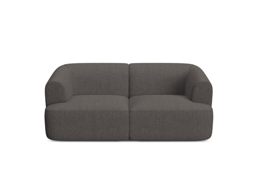 Cosmopolitan Design Modulaire bank Campi 2-zits, structurele stof grijs - 90x180x70cm