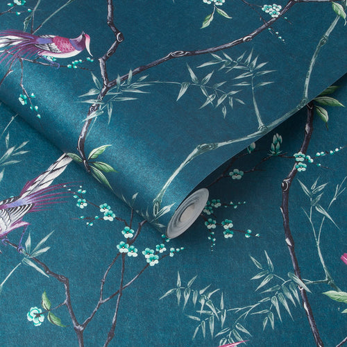 Graham & Brown Vliesbehang - Tori Teal - 10mx52cm - vtwonen shop