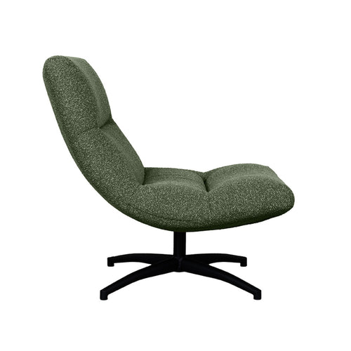 LABEL51 Fauteuil Calix - Donkergroen Bouclé - Draaibaar - vtwonen shop