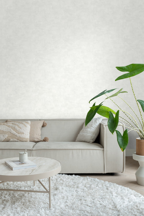 ESTAhome behang betonlook licht warm grijs en mat wit - 53 cm x 10.05 m - 138904