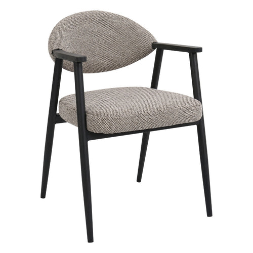 DÉJA Living Eetkamerstoel Karup - Taupe/Zwart - Set van 2 - vtwonen shop