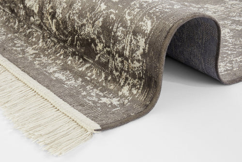 Oriental Velvet Carpet with Fringes Oriental Vintage Medaillon 135x195 cm