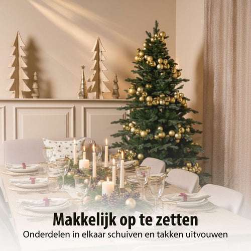 Triumph Tree Sherwood Deluxe - Kerstboom met Grillige Vorm en Natuurlijke Uitstraling - Kerstversiering voor Binnen - Kunstboom in Klassieke Stijl -