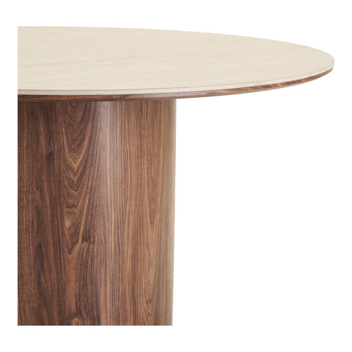 Artichok Dana houten eettafel met keramiek blad donkerbruin - Ø140 x 75 cm