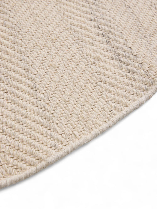 benuta wollen vloerkleed Lars - crème - ø 100 cm