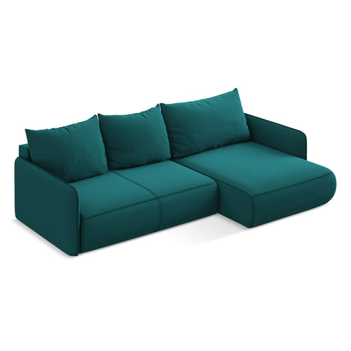 LaMiaSofa hoekbank rechts Palermo - velours - marien - 240x148x86