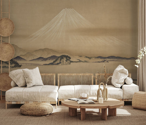 Sanders & Sanders fotobehang landschap met een meer bruin - 424 x 280 cm - 640809