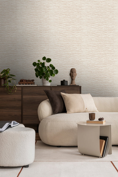 Sanders & Sanders behang effen zand beige - 53 cm x 10 m - 640087
