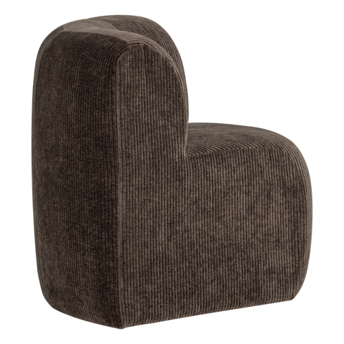 WOOOD eetbank hoek met rugleuning Mojo Base - Rib - Bruin - 83x80x80