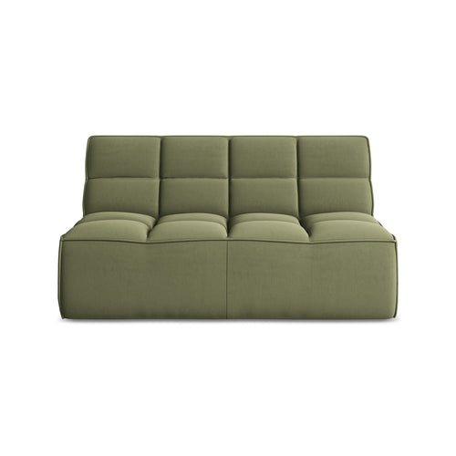 LaMiaSofa Tweezits modulaire bank Belluno - velours - olijf - 160x93x75