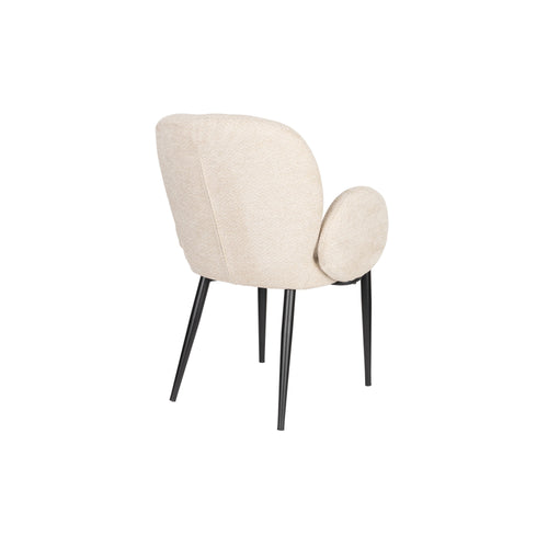 Housecraft Living Alaz Eetkamerstoelen met armleuning Off-white - Set van 2