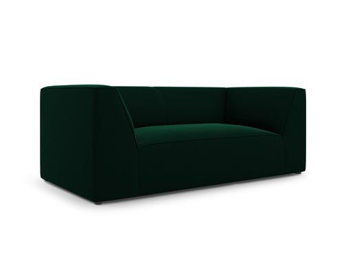 Micadoni Bank Ruby 2-zits, flueel, flessengroen - 93x174x69cm