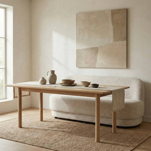 DÉJA Living Eetkamerbank Moose - Beige Stof - 200x72x85cm