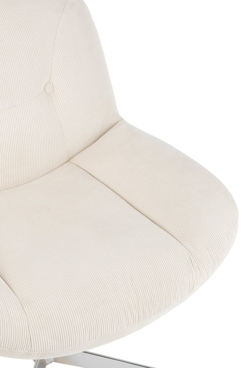 J-Line loungestoel Chill - metaal/multiplex - creme/zilver