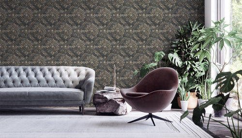 Livingwalls behang barokprint antraciet grijs en beige - 53 cm x 10,05 m - AS-387074 - vtwonen shop