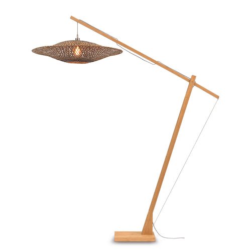 GOOD&MOJO vloerlamp Bali - bruin - Ø87cm - vtwonen shop