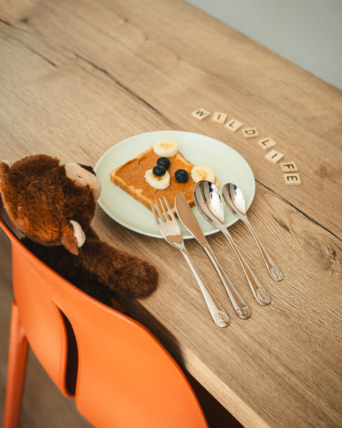 Zilverstad - Kindercouvert Wildlife - 4 delig - RVS - vtwonen shop