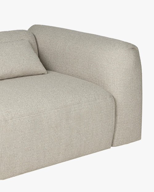 noo.ma Yaro 3‑zitsbank - Desert Beige Bouclé, zachte zit