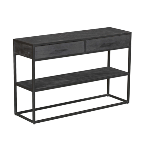 StarFurn Sidetable New York - Rechthoek Zwart Hout - 120x35x76cm - vtwonen shop