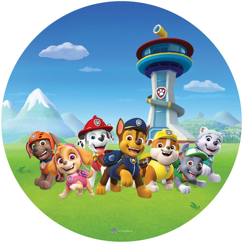 Sanders & Sanders zelfklevende behangcirkel PAW patrol blauw en groen - Ø 70 cm - 601292