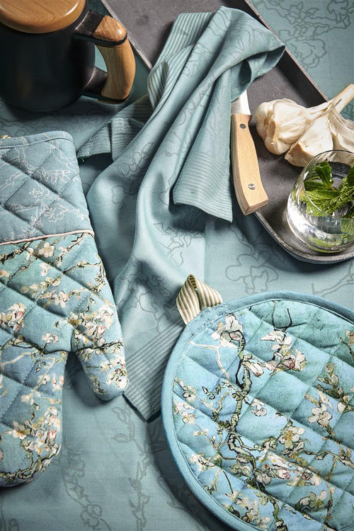 Beddinghouse x Van Gogh Museum Blossom - Pannenlap set van 2 - One Size - Blauw - vtwonen shop