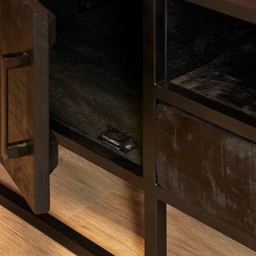 StarFurn Tv-meubel Denver - Zwart Hout - 145x45x50cm