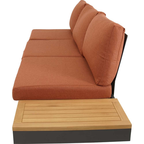 Lesli Living loungebank Barbados - rood - 245x71x70cm