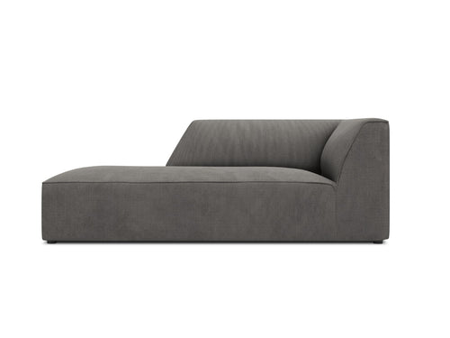 Micadoni - Linker meridiaan "Ruby" ribfluwelen, donkergrijs - 180x93x69cm
